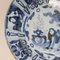 Antiker blau-weißer Teller aus Steingut, 1690er 11