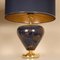 Mid-Century Chinoiserie Cobalt Blue Ceramic Table Lamps, Italy, 1970s, Set of 2, Image 8