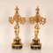 19th Century French Victorian Gilt Bronze and Black Marble Candelabras, Set of 2, Image 7