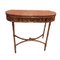 Antique Brass Console Table with Marble Top, Image 1