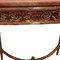 Antique Brass Console Table with Marble Top, Image 3