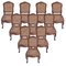 Spanish Walnut Dining Chairs, Set of 10 1