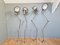 Vintage Lamps in Brushed Steel by Jean-Louis Domecq for Jieldé, Set of 4 11