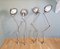 Vintage Lamps in Brushed Steel by Jean-Louis Domecq for Jieldé, Set of 4 4