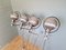 Vintage Lamps in Brushed Steel by Jean-Louis Domecq for Jieldé, Set of 4 12