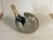 Vintage Italian Champagne Cooler in Silvered Metal Shell Form 2