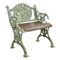Small Carved Cast Iron Bench, Image 1