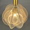 Small Round Pendant Lamp in Clear Acrylic Glass, Wire and Brass, 1970s, Image 8