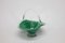 Murano Green Glass Basket, 1980 3