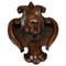 French Hand-Carved Oak Wood Wall Plaque with Cherubs Head, 1900s 1