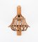 Mid-Century Rattan and Bamboo Lantern Sconce by Louis Sognot, 1960s 10