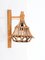Applique Lanterne Mid-Century en Rotin et Bambou par Louis Sognot, 1960s 9