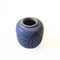 Kleine handgemachte hellblaue glasierte Vintage Vase, Schweden 1