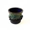 Vintage Handmade Small Vase in Green-Brown from Glit Sweden, Image 1