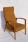 Fauteuil Lounge avec Tapisserie de Tissu, 1950s 1