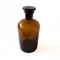 Vintage Brown Glass Medicine Bottle with Lid, Sweden, 1900s 1