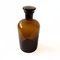 Vintage Brown Glass Medicine Bottle with Lid, Sweden, 1900s, Image 1
