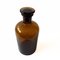 Vintage Brown Glass Medicine Bottle with Lid, Sweden, 1900s 3
