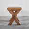 Tavolino scultoreo con gambe incrociate in legno, anni '40, Immagine 4