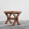 Tavolino scultoreo con gambe incrociate in legno, anni '40, Immagine 3