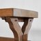 Tavolino scultoreo con gambe incrociate in legno, anni '40, Immagine 7