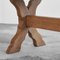 Tavolino scultoreo con gambe incrociate in legno, anni '40, Immagine 8