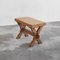 Tavolino scultoreo con gambe incrociate in legno, anni '40, Immagine 2