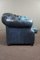 Banca Chesterfield inglese in pelle blu, Immagine 3