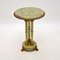 Tavolino antico in onice e metallo dorato, Francia, inizio XX secolo, Immagine 2