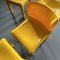 Gelbe Stühle Modell 4875 von Carlo Bartoli für Kartell, 1970er, 5 . Set 5
