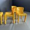 Chaises Jaunes Modèle 4875 par Carlo Bartoli pour Kartell, 1970s, Set de 5 3