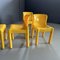 Gelbe Stühle Modell 4875 von Carlo Bartoli für Kartell, 1970er, 5 . Set 3