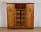 Small Art Deco Wardrobe in Blonde Mahogany, 1940s, Image 2