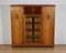 Small Art Deco Wardrobe in Blonde Mahogany, 1940s 1