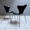 Model 3107 Dining Chairs by Arne Jacobsen for Fritz Hansen, Denmark, 1960s, Set of 2 1