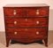 Small Mahogany Bowfront Chest of Drawers, 1800s 1