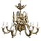 First Half of the 20th Century Golden Bronze Chandelier 3