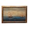 French Artist, Naval Battle, 1800s, Oil on Board, Framed, Image 1