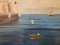 French Artist, Naval Battle, 1800s, Oil on Board, Framed 8