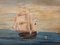 French Artist, Naval Battle, 1800s, Oil on Board, Framed, Image 4