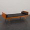 Danish Daybed in Teak and Black Leather from Horsens Mobelfabrik, 1960s 6