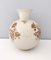 Jarrón de cerámica marfil con detalles florales marrones de Rosenthal, Italia, 1943, Imagen 9