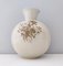 Ivory Ceramic Vase with Brown Floral Details from Rosenthal, Italy, 1943 8