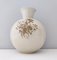 Ivory Ceramic Vase with Brown Floral Details from Rosenthal, Italy, 1943, Image 8