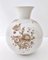 Ivory Ceramic Vase with Brown Floral Details from Rosenthal, Italy, 1943 1