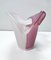 White and Pink Etched Murano Glass Vase, Italy, 1980s, Image 4