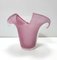 Vase Blanc et Rose en Verre de Murano Gravé, Italie, 1980s 12