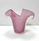 White and Pink Etched Murano Glass Vase, Italy, 1980s 12