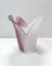 White and Pink Etched Murano Glass Vase, Italy, 1980s 1