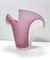 White and Pink Etched Murano Glass Vase, Italy, 1980s 6